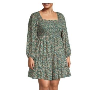 MARY & MO Plus Floral Tiered Dress